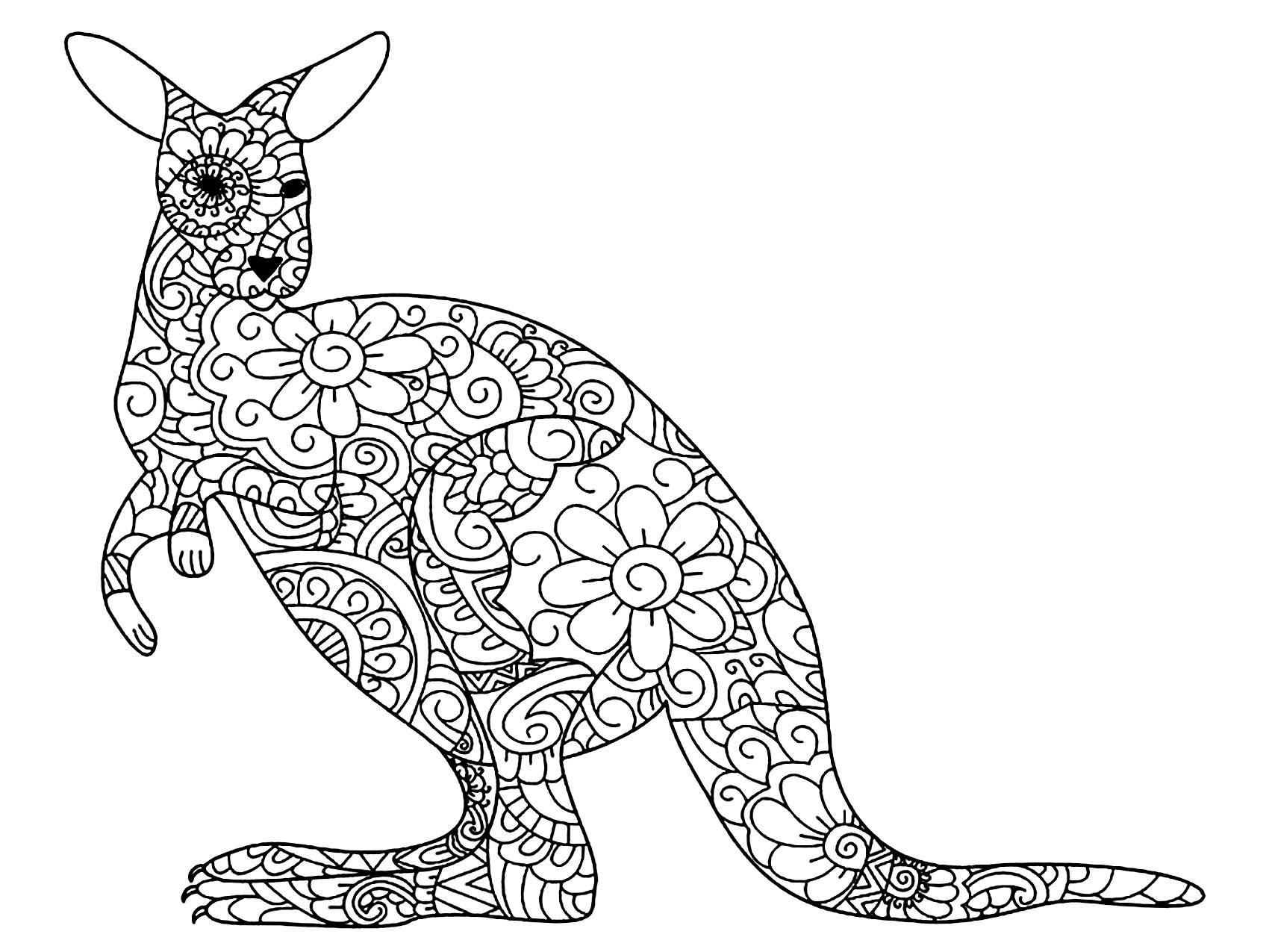 Coloring Pages Best Coloring Pages For Children Kangaroos