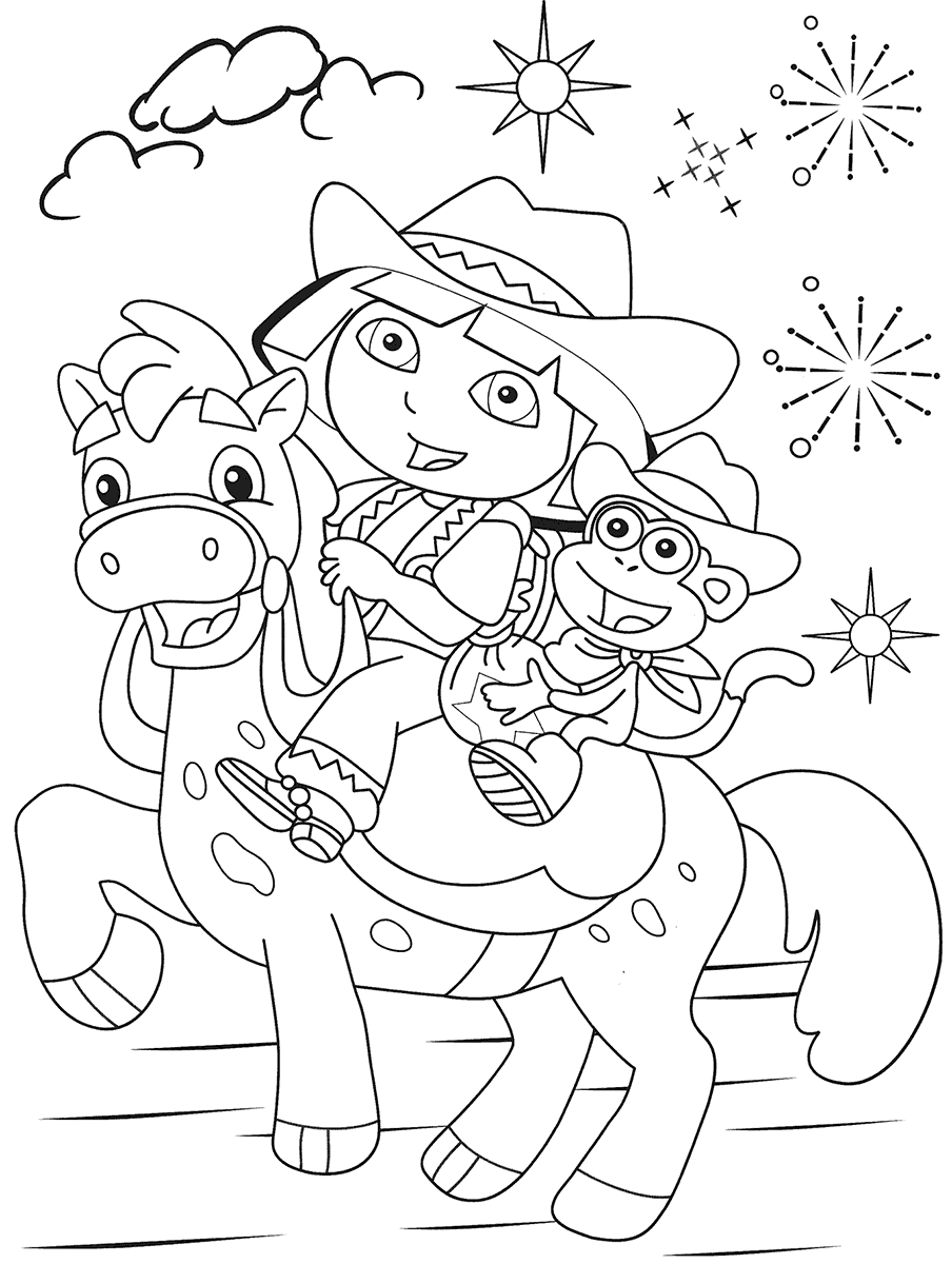 Printable Coloring Pages Of Dora The Explorer