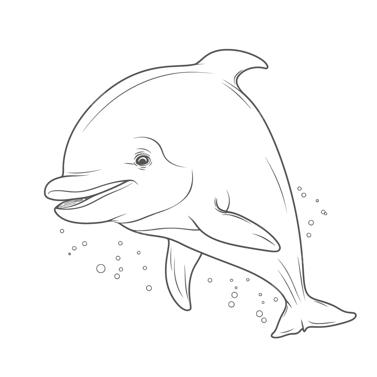 Free Coloring Pages Dolphin