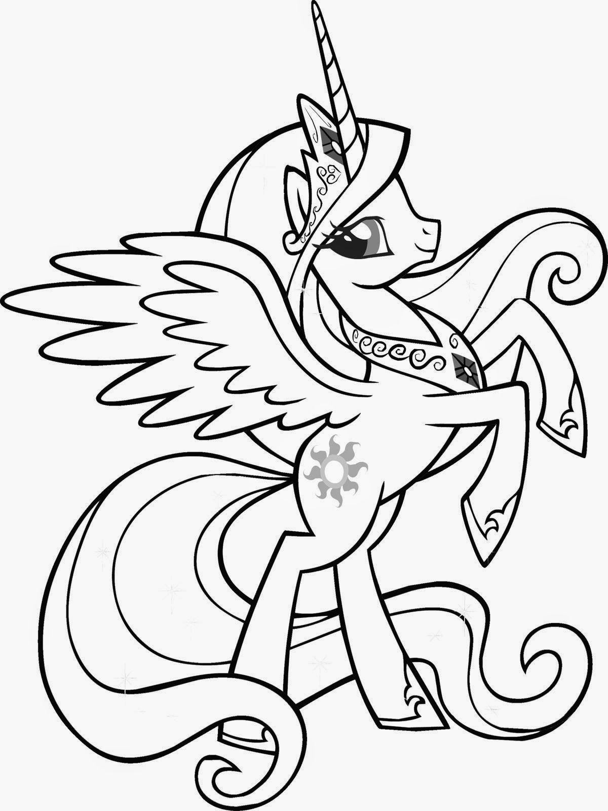Free Coloring Pages For Unicorns