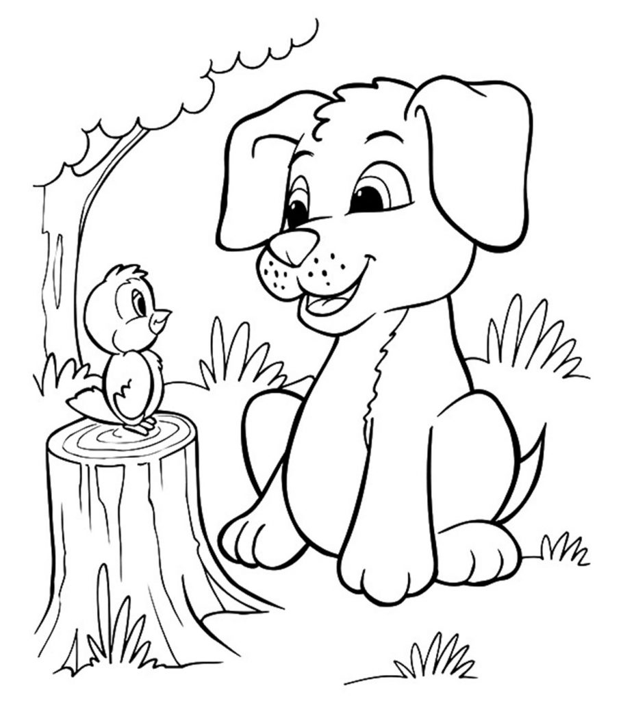 Puppy Coloring Page Free