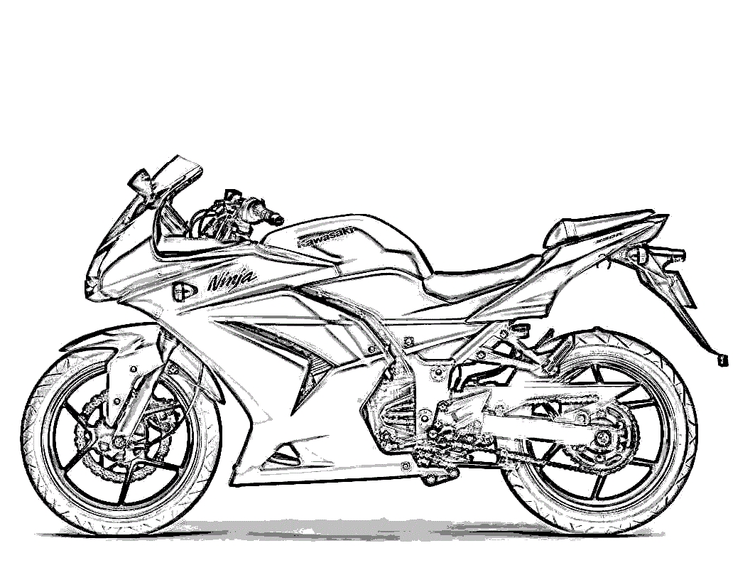Free Motorcycle Coloring Pages