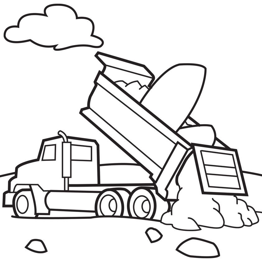 Dump Truck Printable Coloring Pages