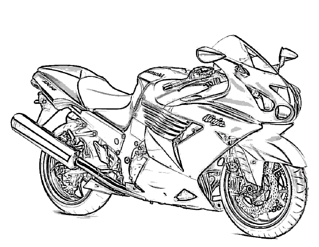 Coloring Pages Vehicles Motorcycle Coloring Pages For Kids