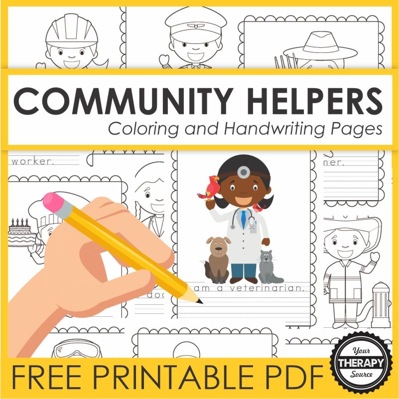 Community Helpers Coloring Pages Printable