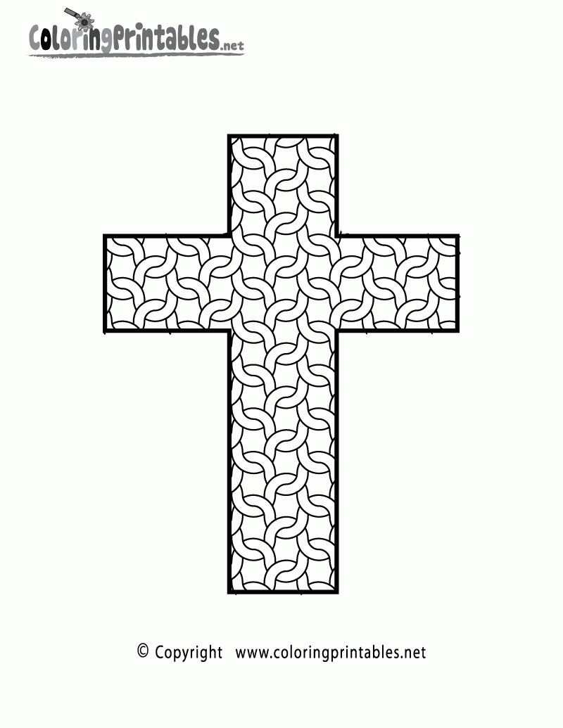 Complex Cross Coloring Page A Free Adult Coloring Printable