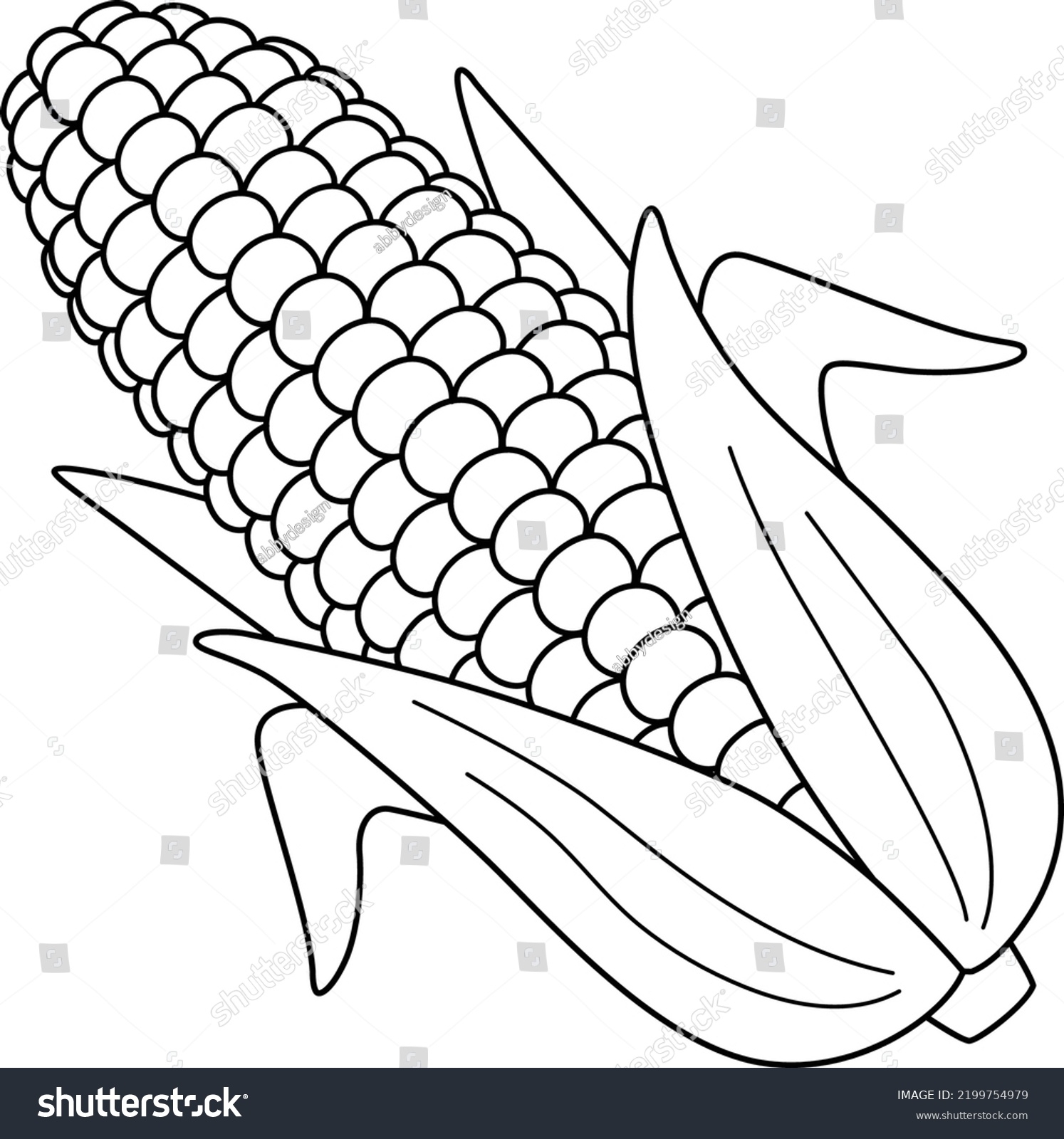 Corn Coloring Page Over 2 081 Royalty Free Licensable Stock Illustrations Drawings Shutterstock