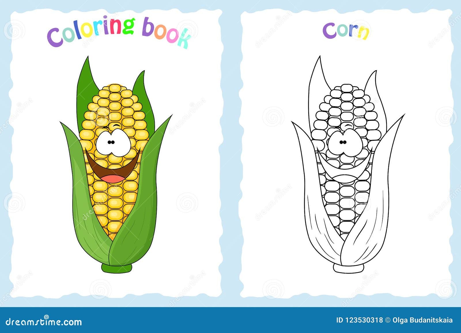 Corn Coloring Pages Printable