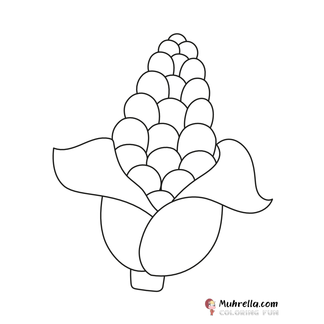 Corn Coloring Page