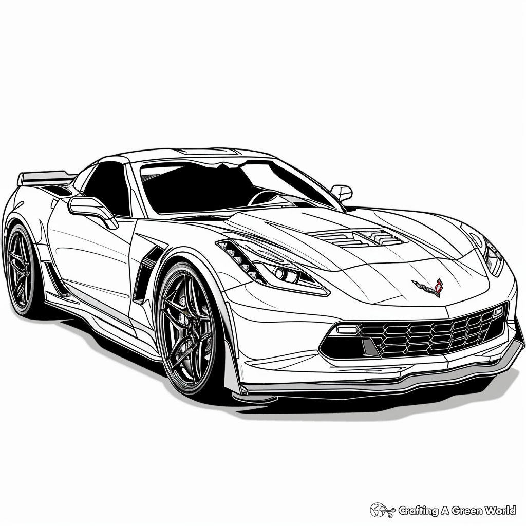 Corvette Coloring Pages Free Printable 
