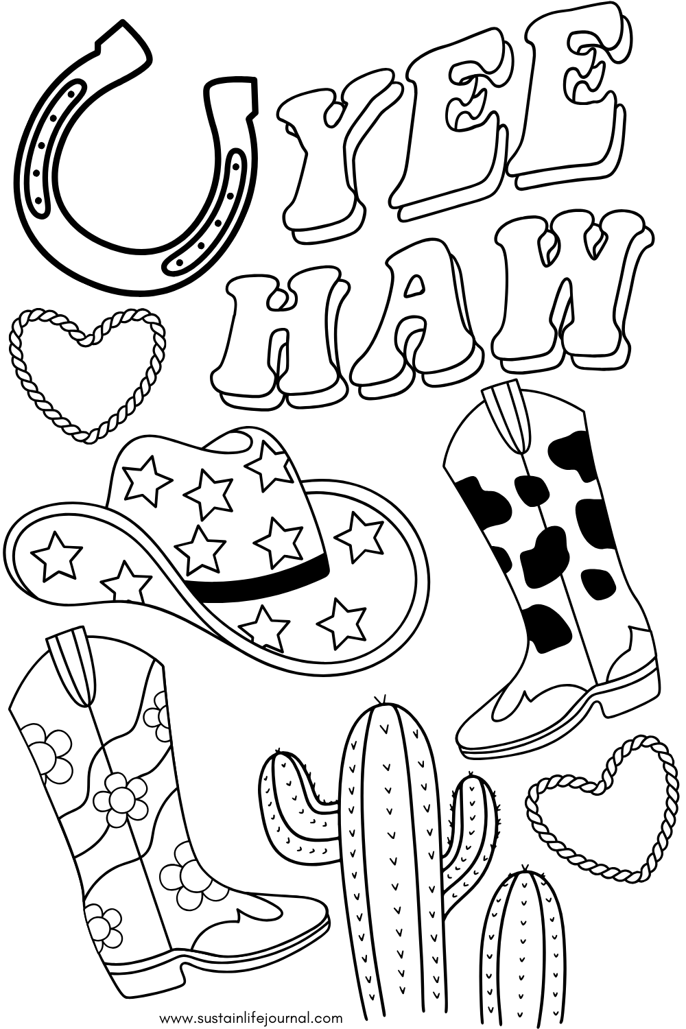 Printable Cowboy Coloring Pages