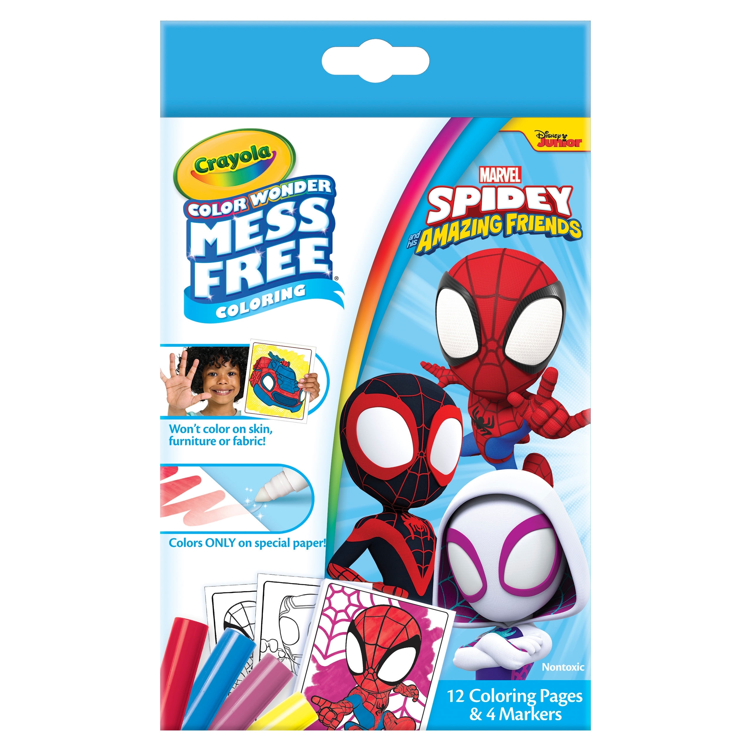 Crayola Color Wonder Spidey U0026 His Amazing Friends Mini Box Set Toddler Craft Spiderman Gift For Kids 3 Walmart