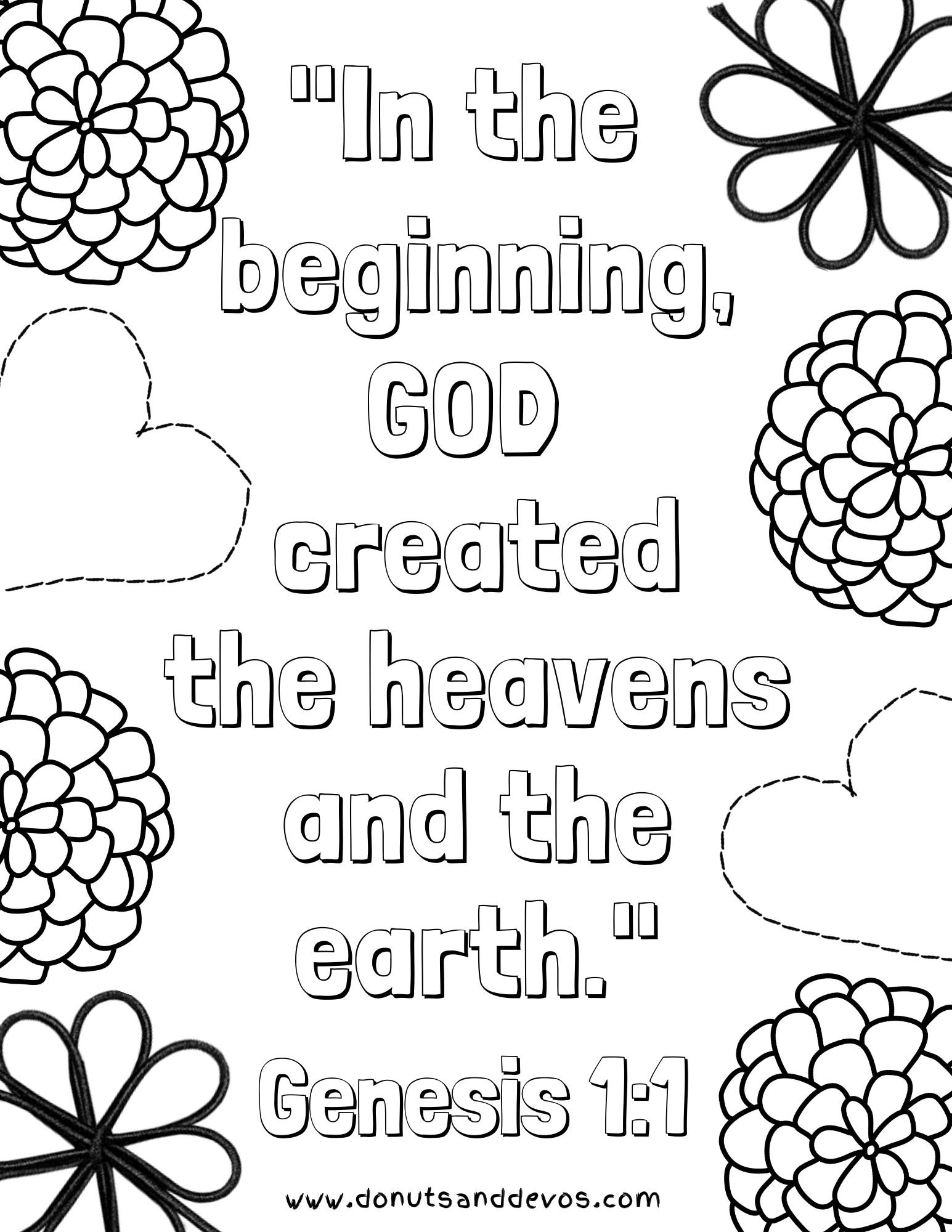 Free Printable Creation Coloring Pages