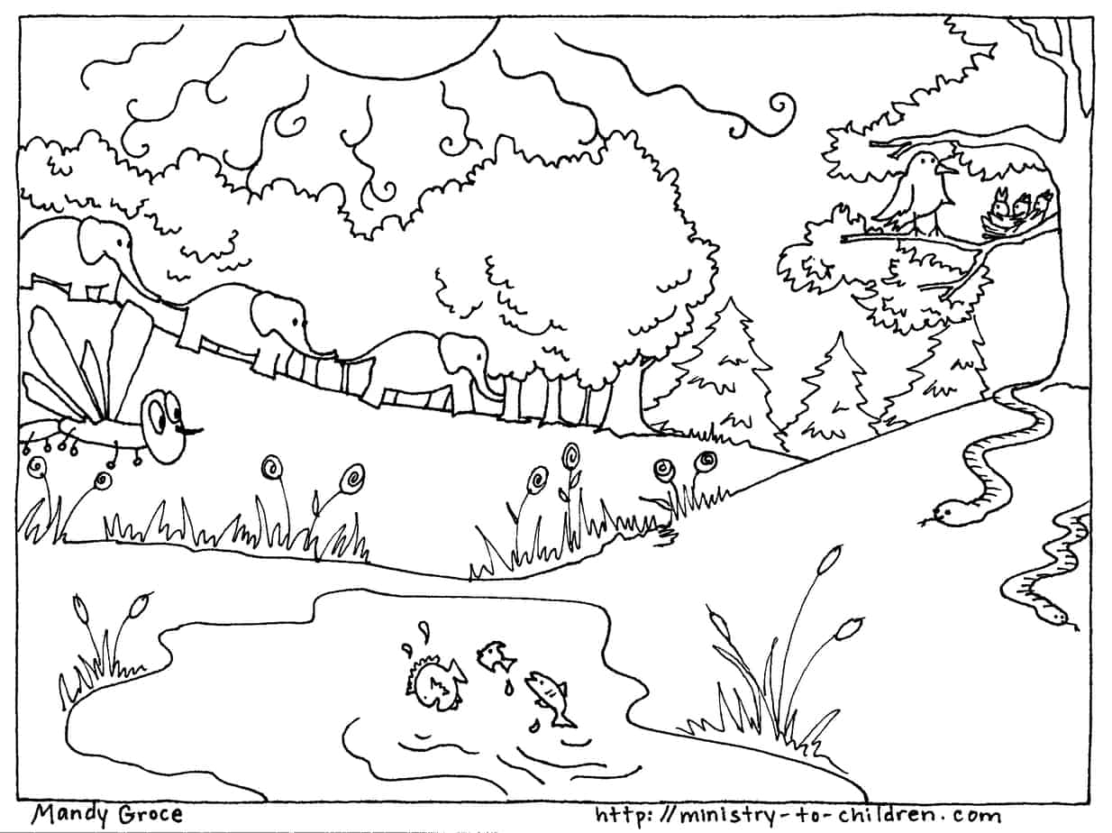 Free Coloring Pages On Creation