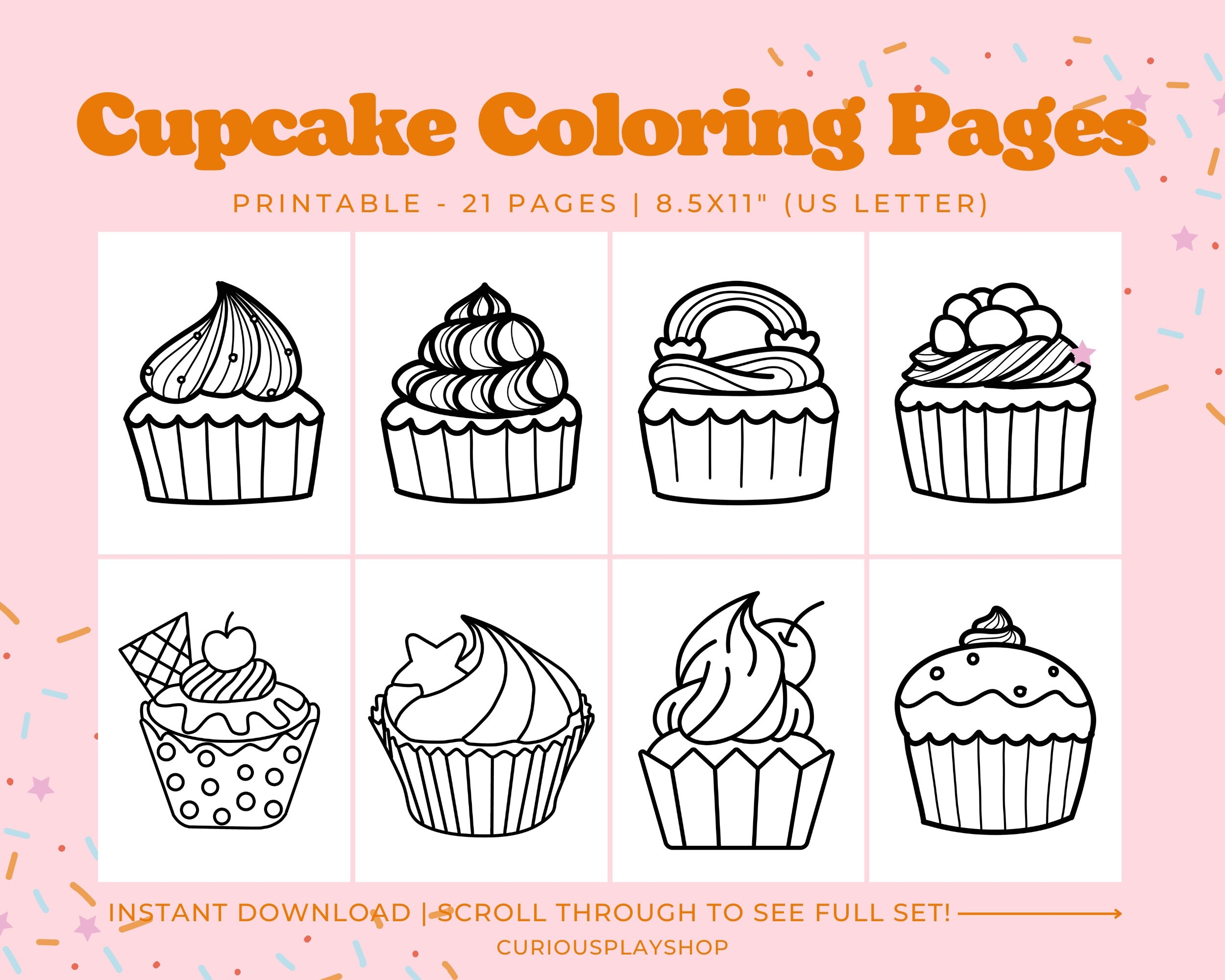 Cupcake Coloring Pages Printable Coloring Pages Cupcake Coloring 