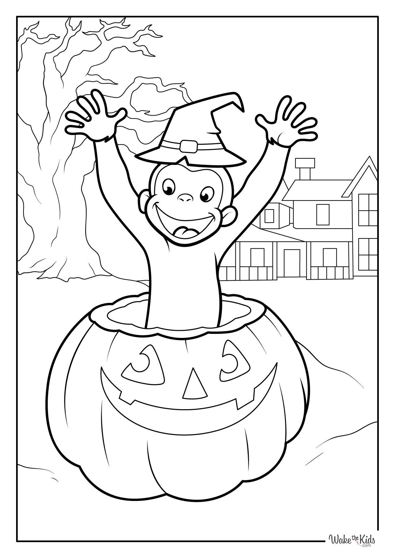 Curious George Coloring Pages Free Printable PDFs WakeTheKids