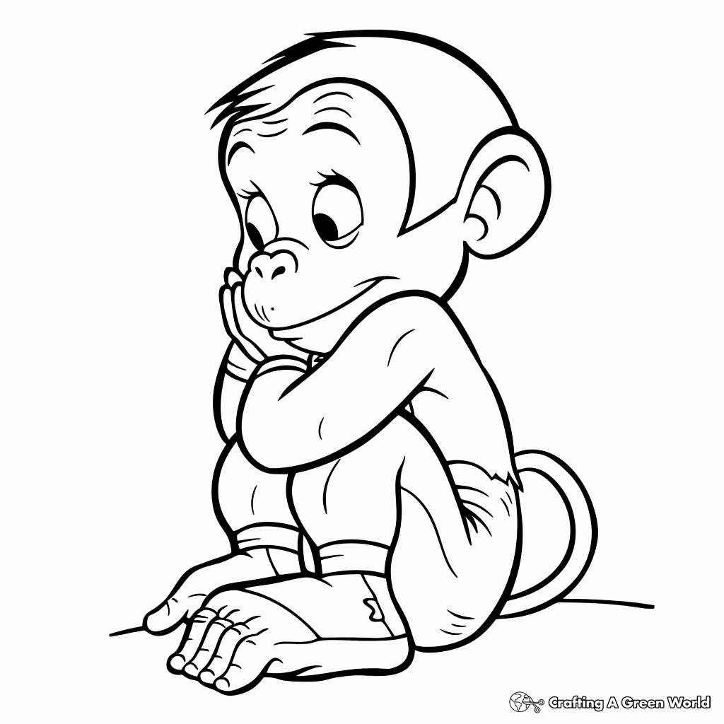 Printable Coloring Pages Curious George