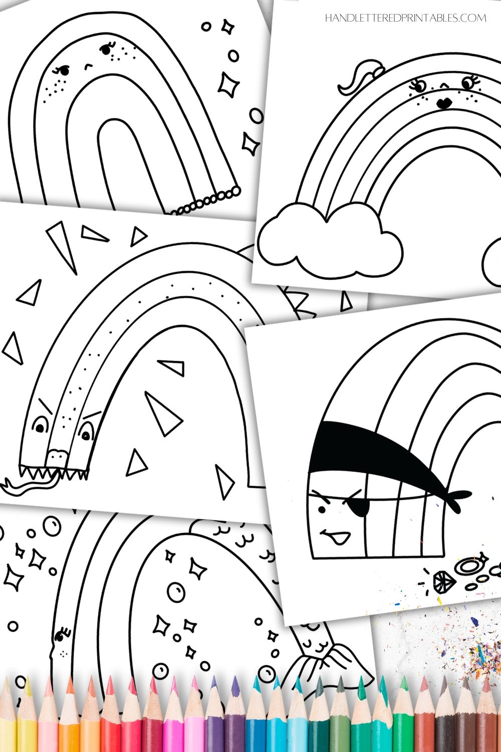 Rainbow Free Printable Coloring Pages