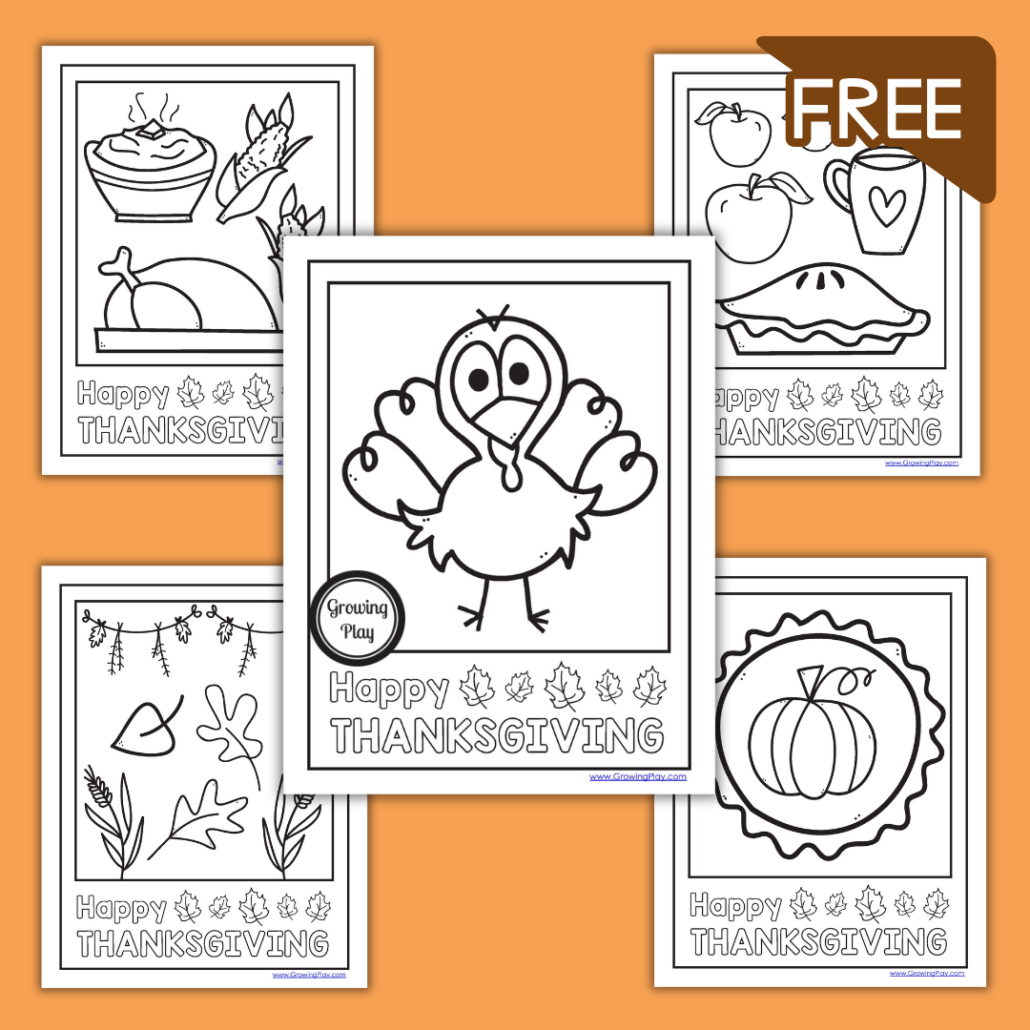 Cute Thanksgiving Coloring Pages Free Printables Growing Play