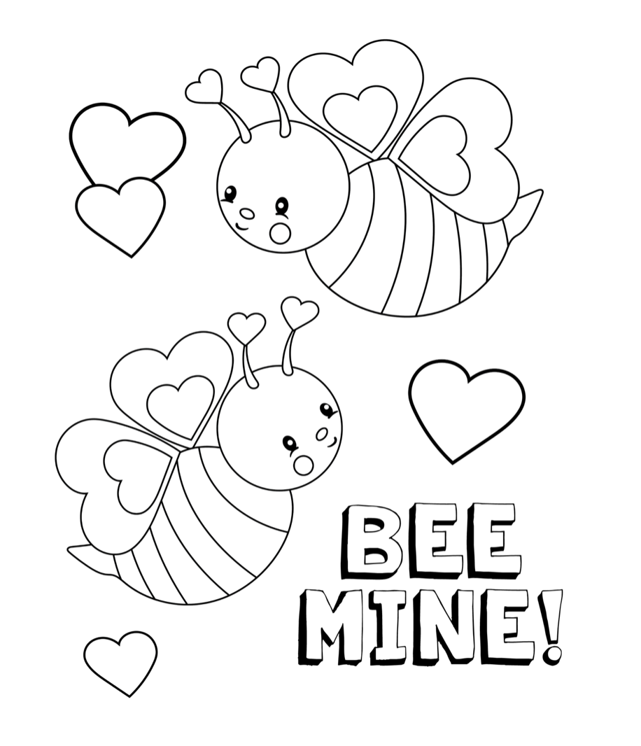 Valentine Color Page Printable