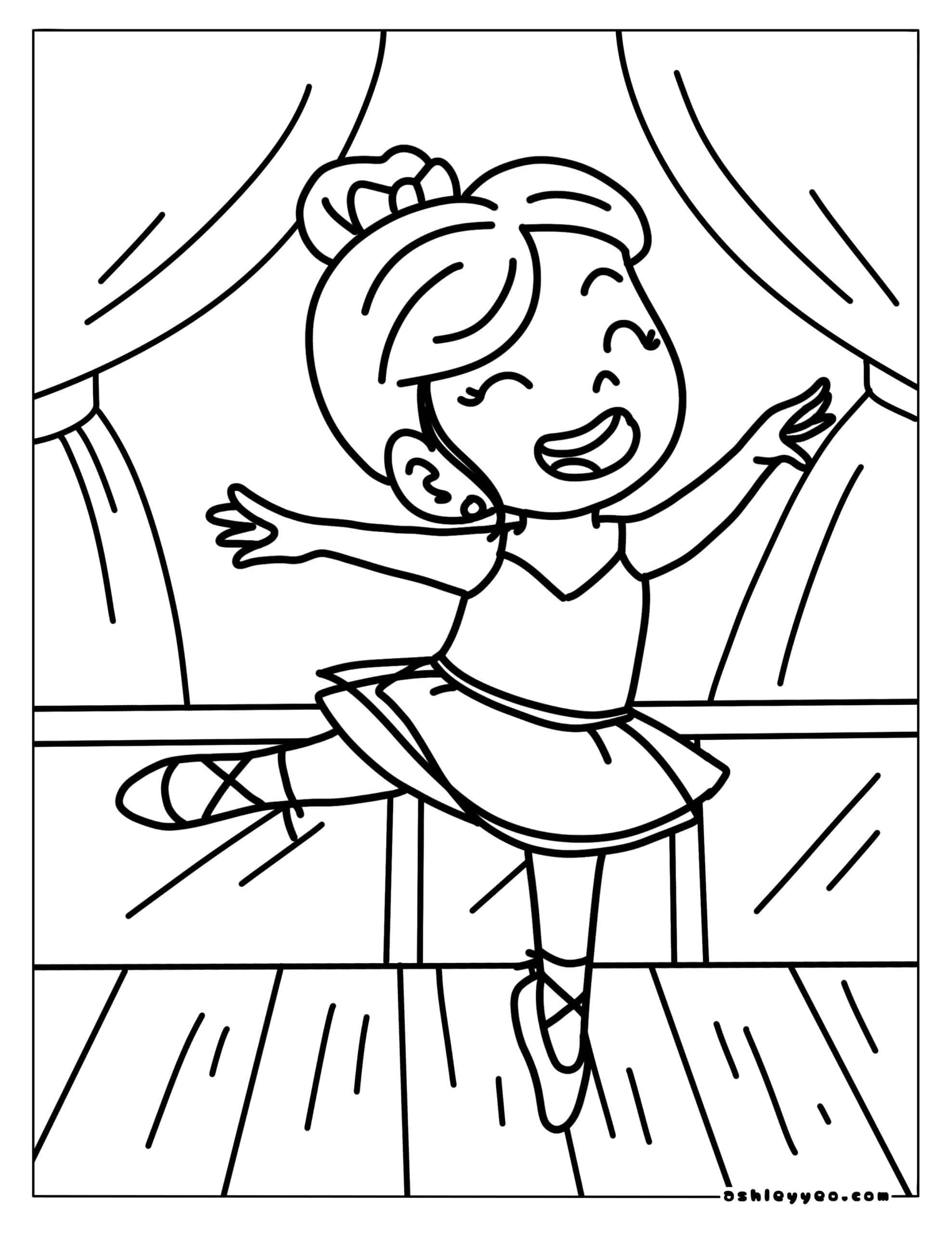 Dance Coloring Pages For Kids Ashley Yeo