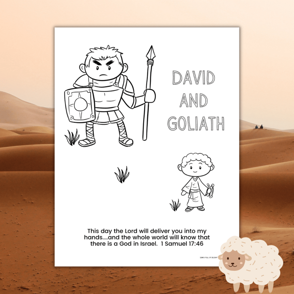 Free Coloring Pages Of David And Goliath