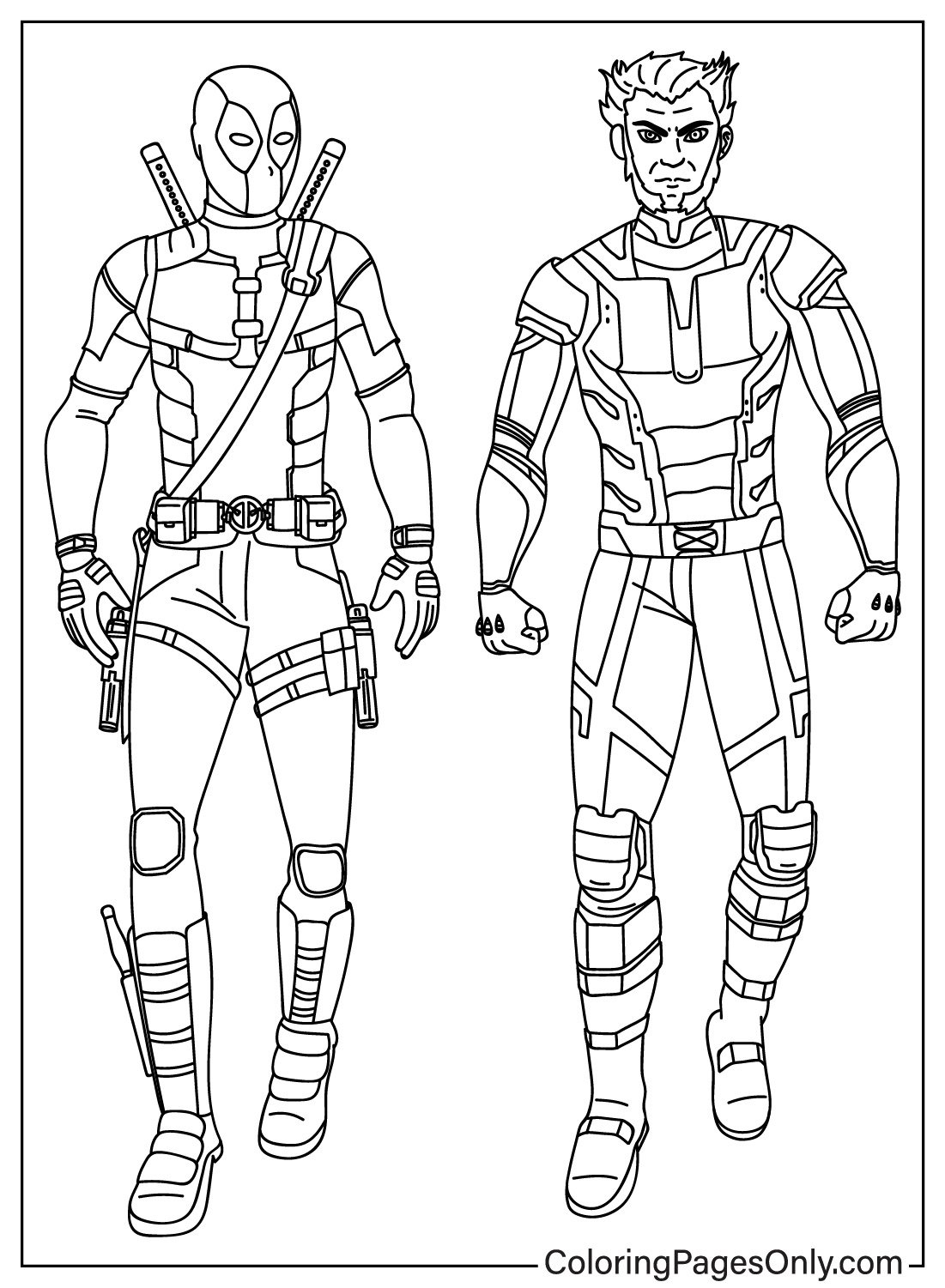 Deadpool And Wolverine Coloring Pages