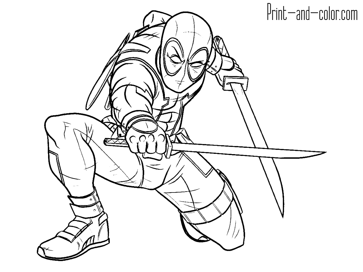 Deadpool Coloring Pages Print And Color