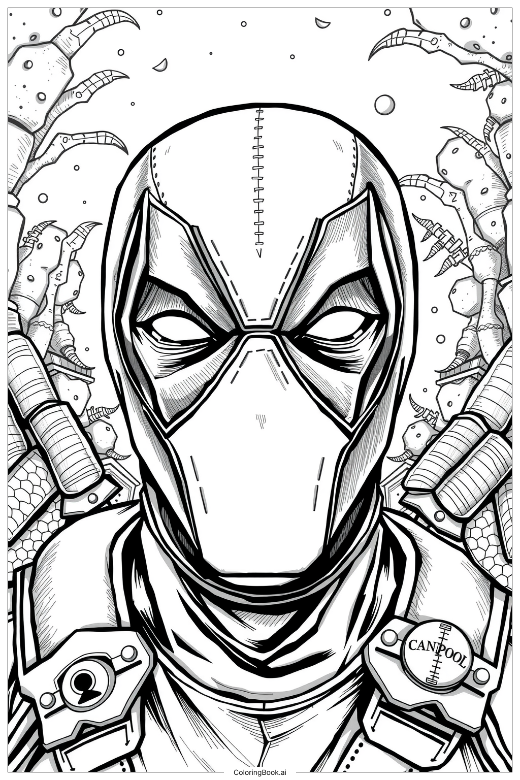 Deadpool Free Coloring Pages