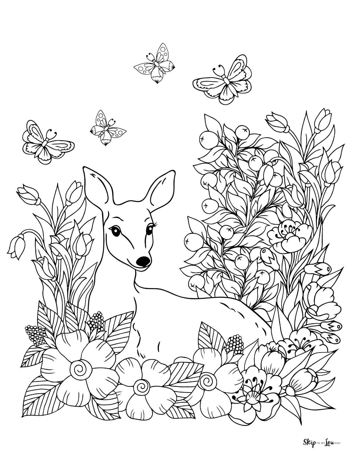 Printable Coloring Pages Deer