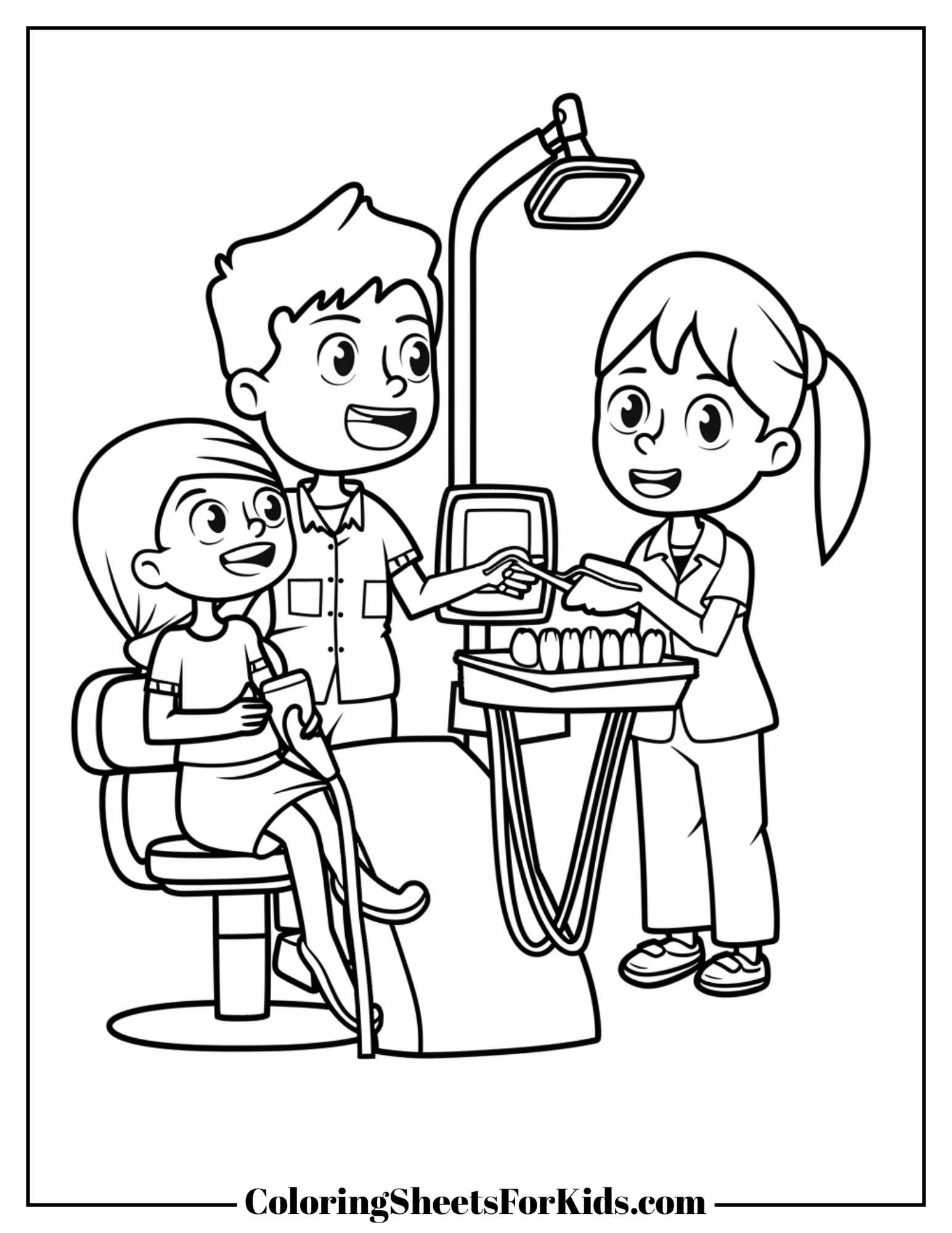 Dentist Coloring Pages Free PDF Printables Coloring Sheets For Kids