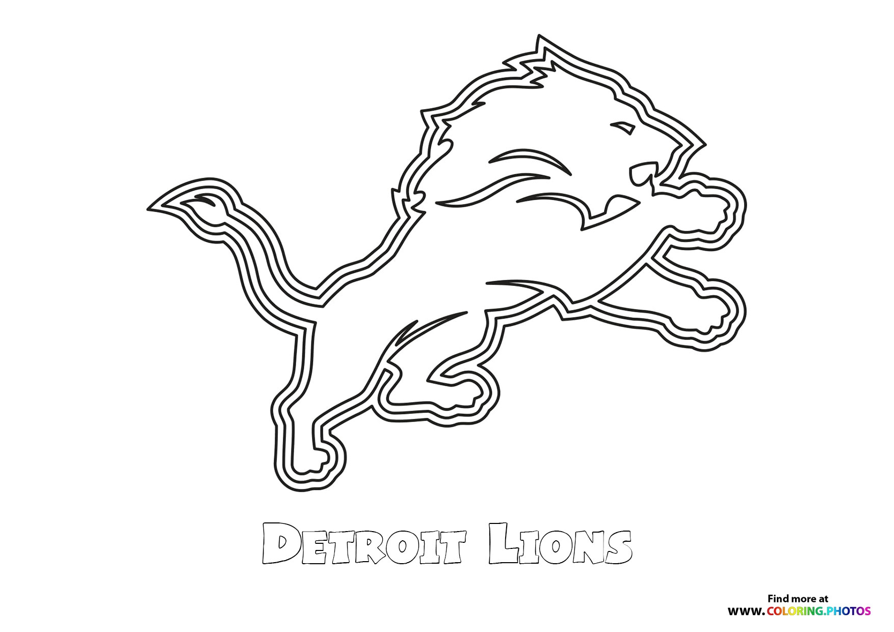 Detroit Lions NFL Logo Coloring Pages For Kids