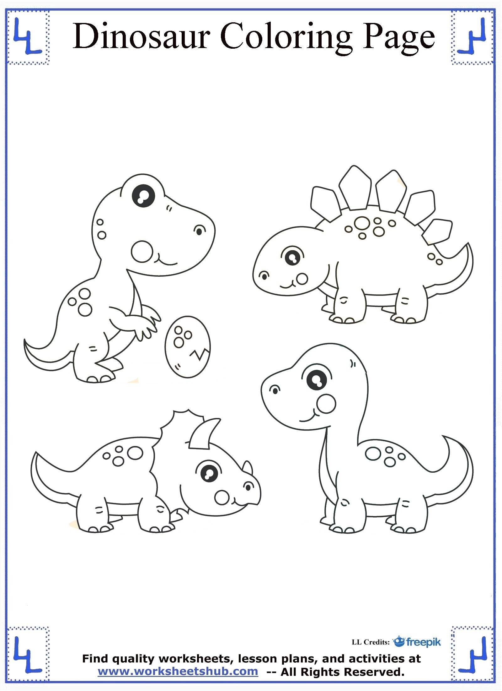 Printable Dinosaur Color Pages