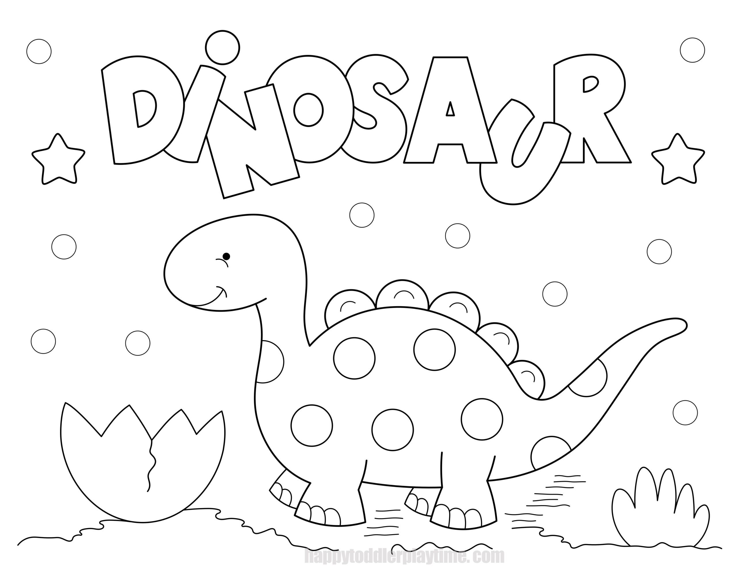 Dinosaur Coloring Pages Happy Toddler Playtime