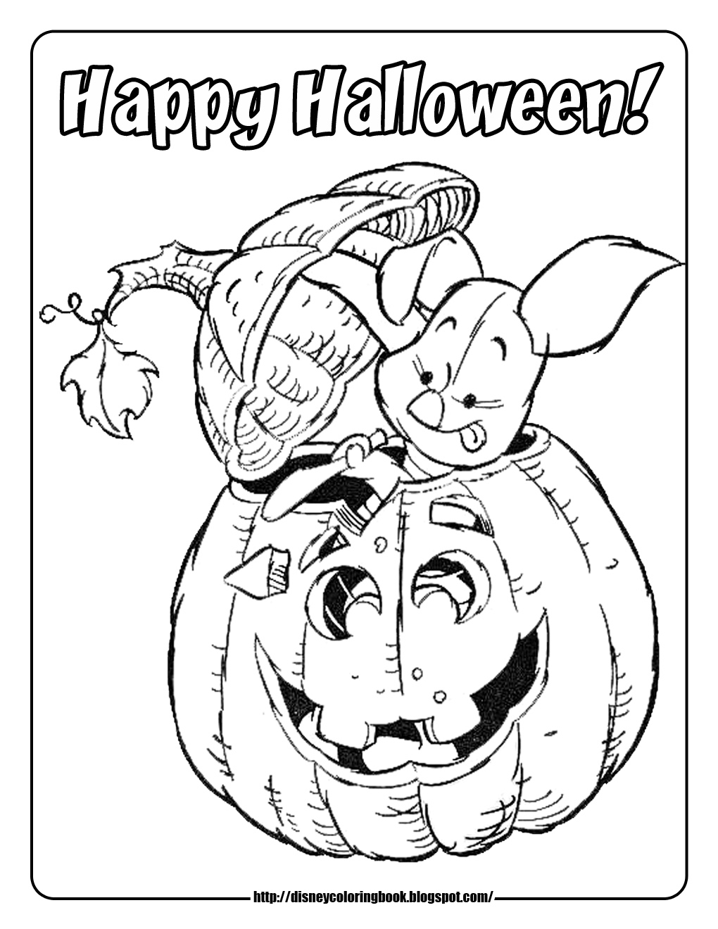 Disney Coloring Pages And Sheets For Kids Pooh And Friends Halloween 2 Free Disney Halloween Coloring Pages