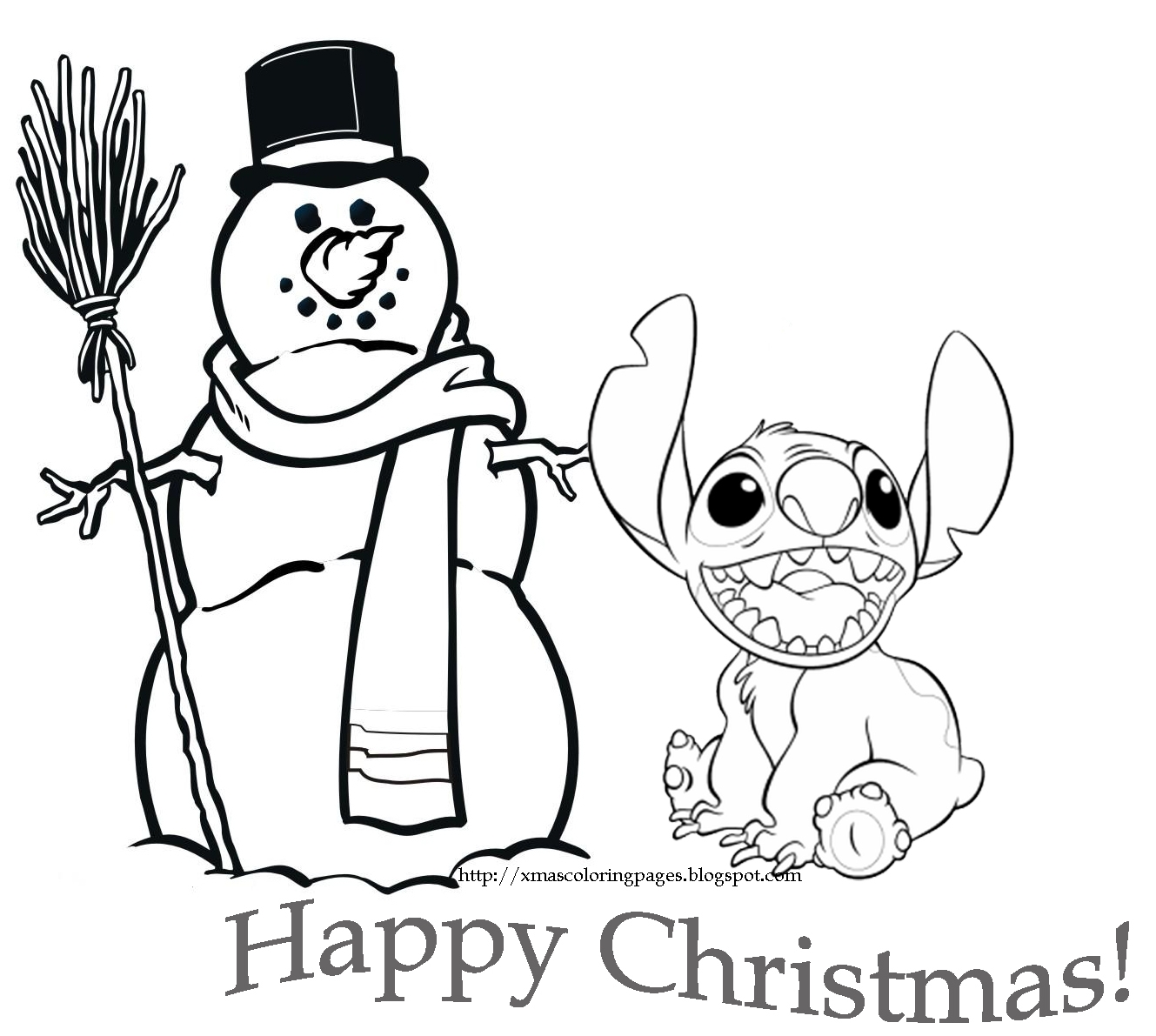DISNEY COLORING PAGES LILO AND STITCH DISNEY CHRISTMAS COLORING PAGE