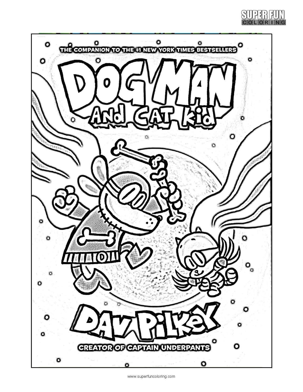 Dog Man And Cat Kid Coloring Page Super Fun Coloring