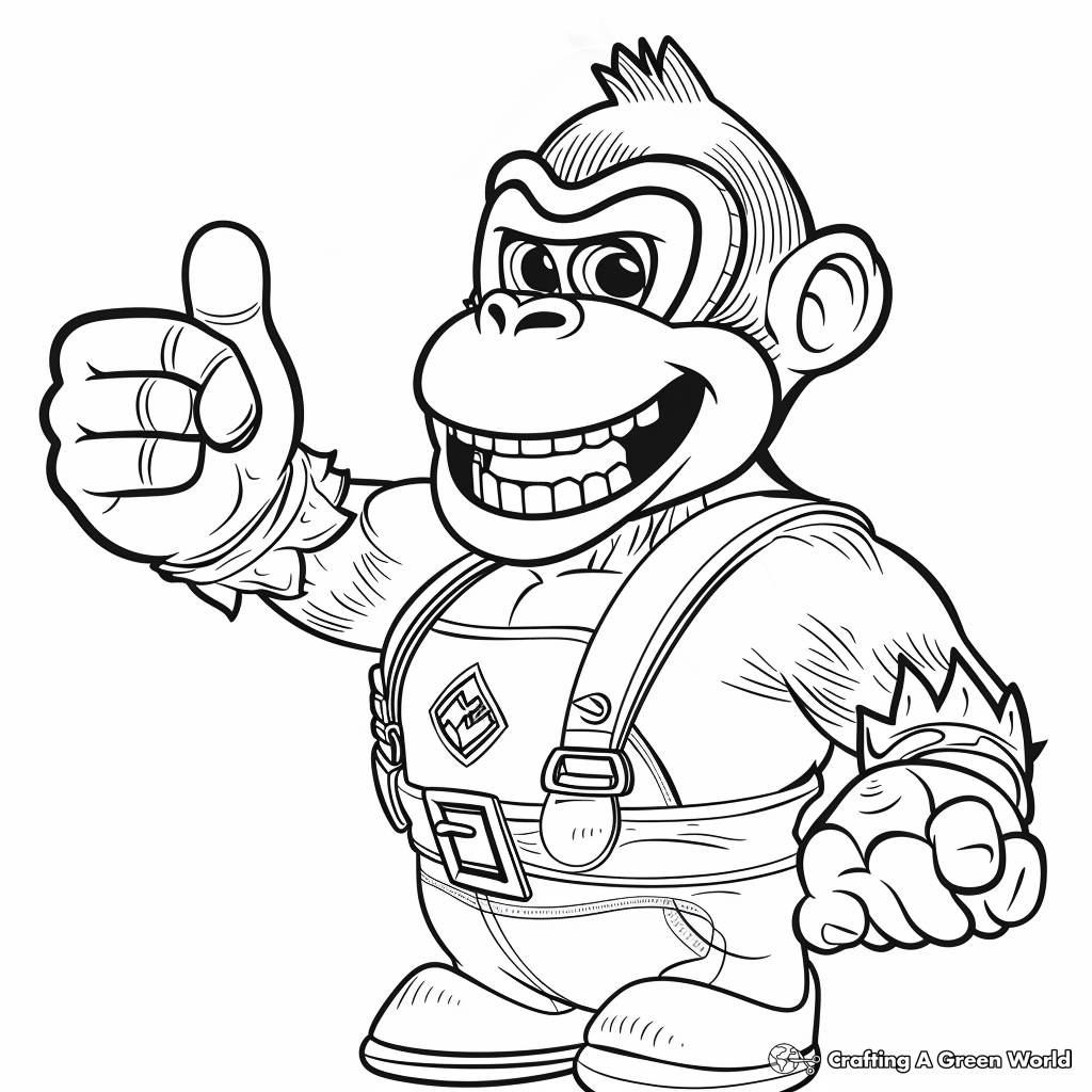 Donkey Kong Coloring Pages Printable