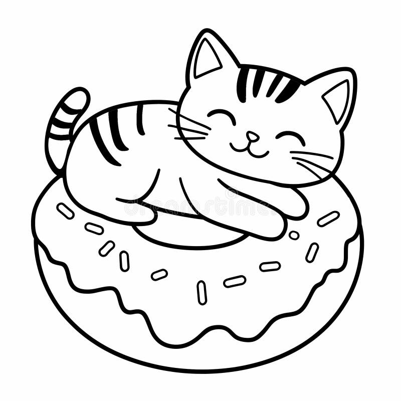 Donut Printable Coloring Pages