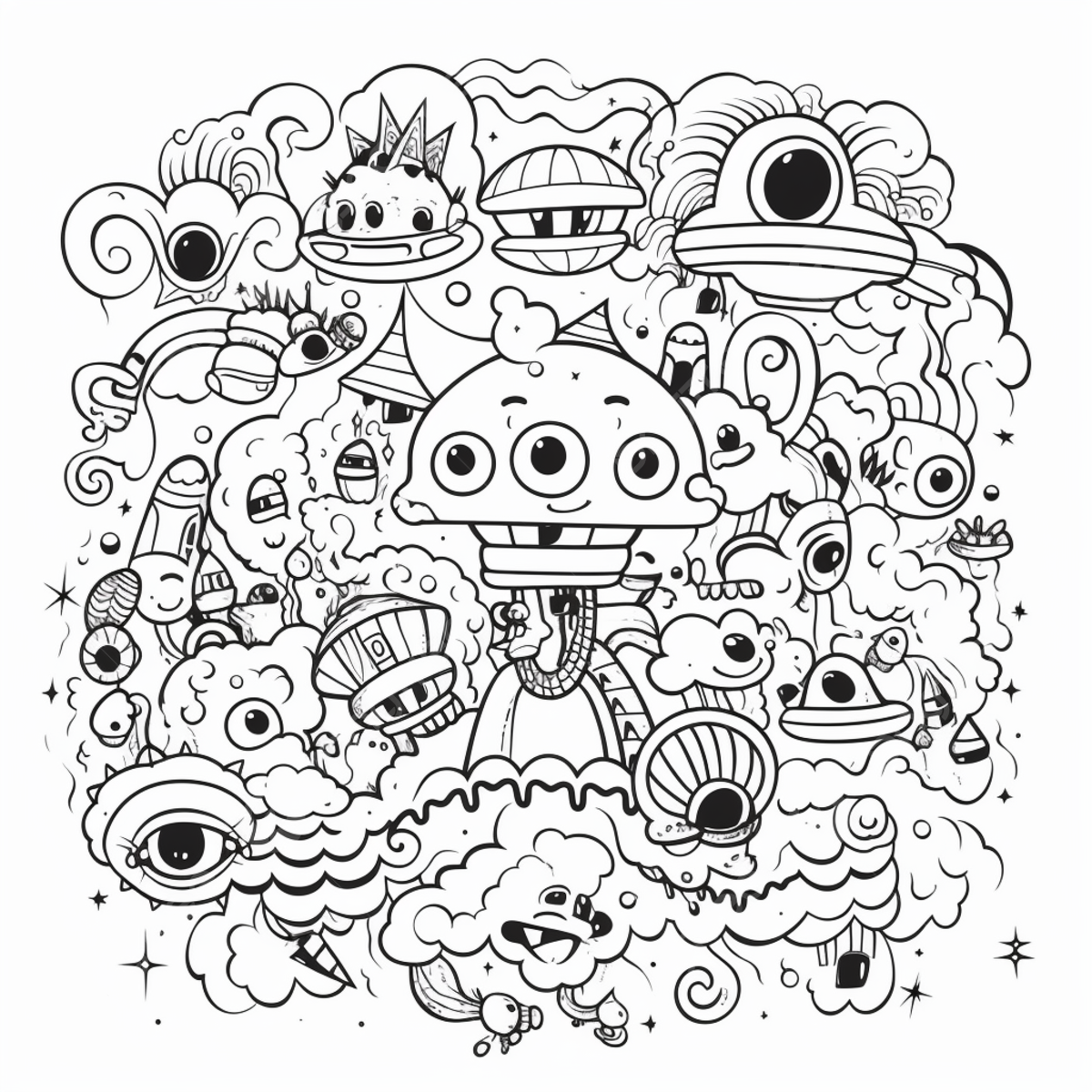 Doodles Coloring Pages Free Free Coloring Pages For Your Kids Ring Drawing Kid Drawing Color Drawing PNG Transparent Image And Clipart For Free Download