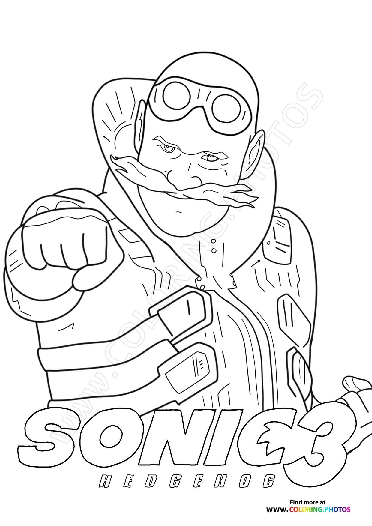 Dr Robotnik From Sonic 3 Coloring Pages For Kids