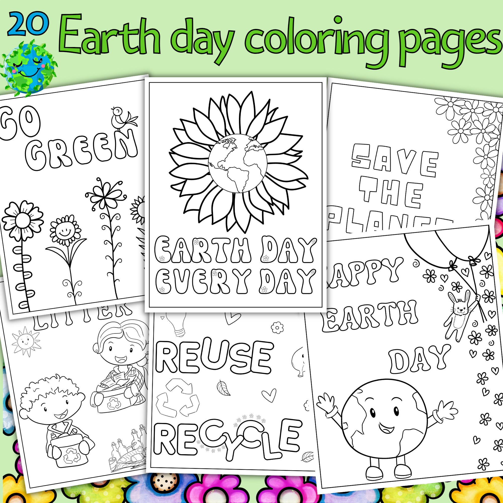 Printable Earth Day Coloring Pages
