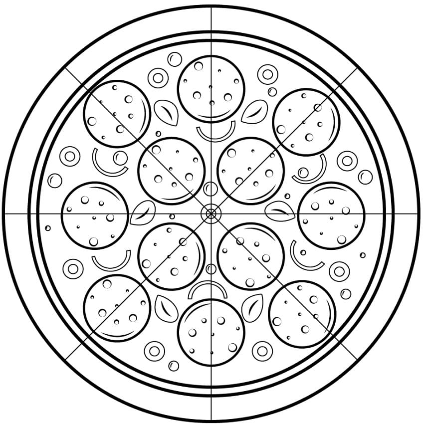 Pizza Coloring Pages Free