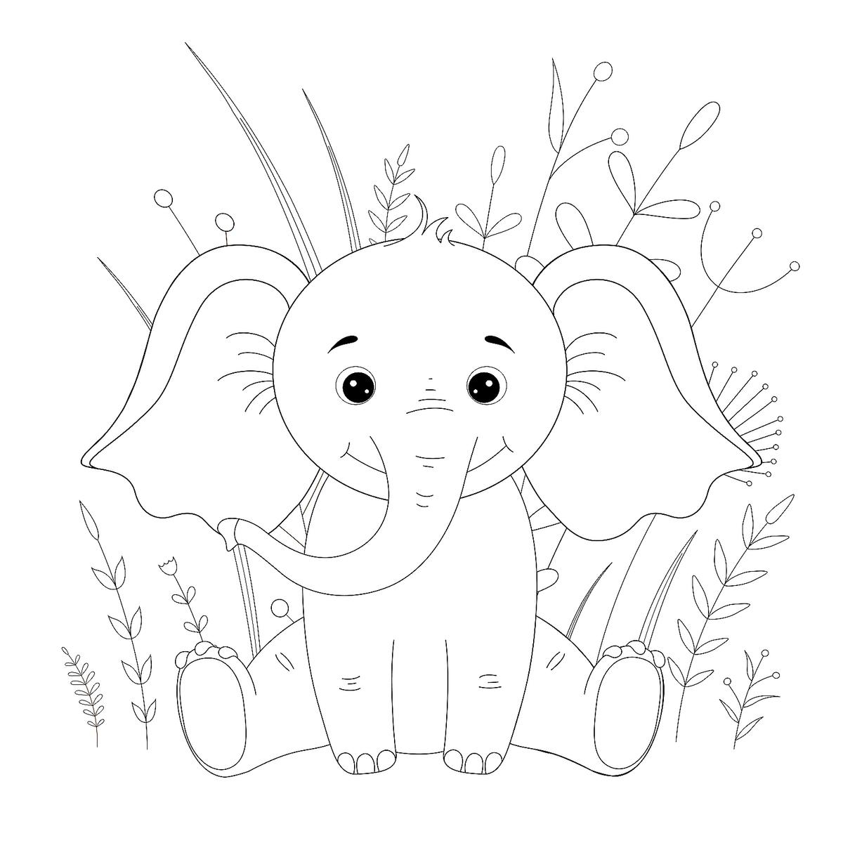 Elephant Coloring Pages 12 Free U0026 Fun Printable Elephant Coloring 