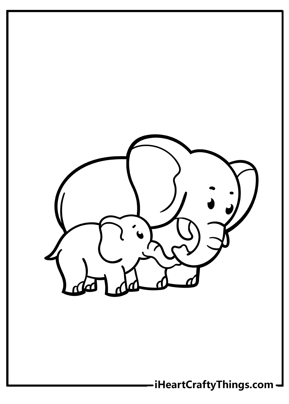 Elephant Coloring Pages To Print Free