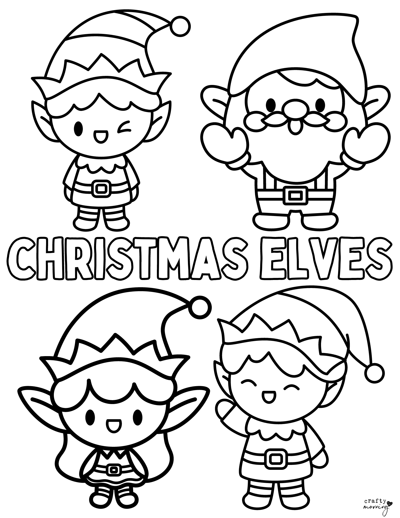 Printable Elf Coloring Pages