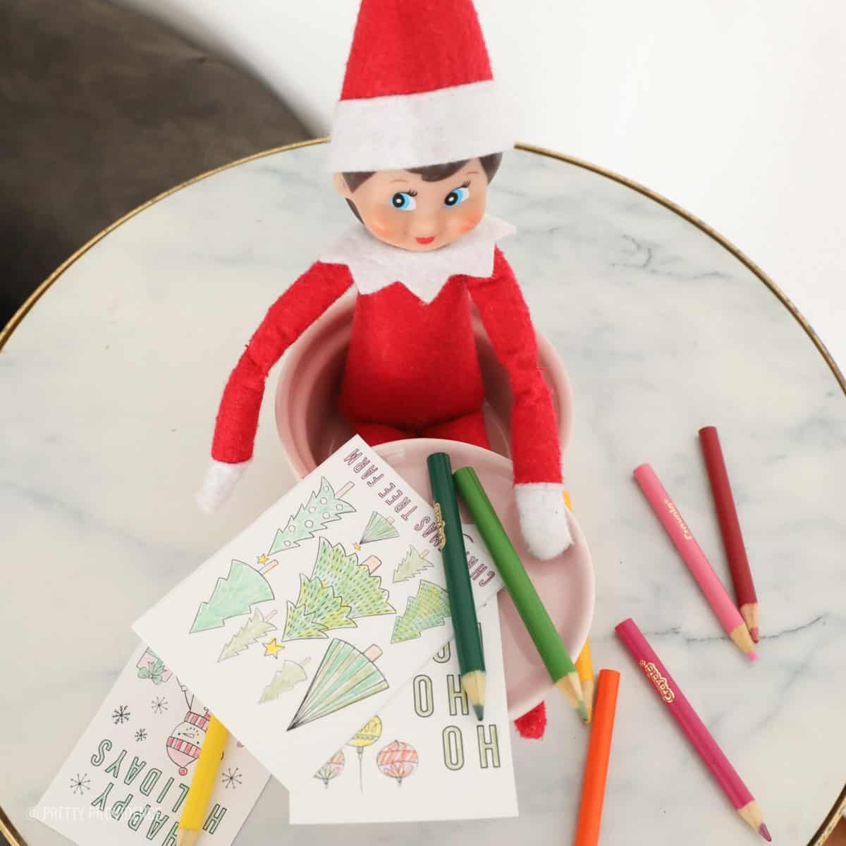 Elf On The Shelf Coloring Pages Free