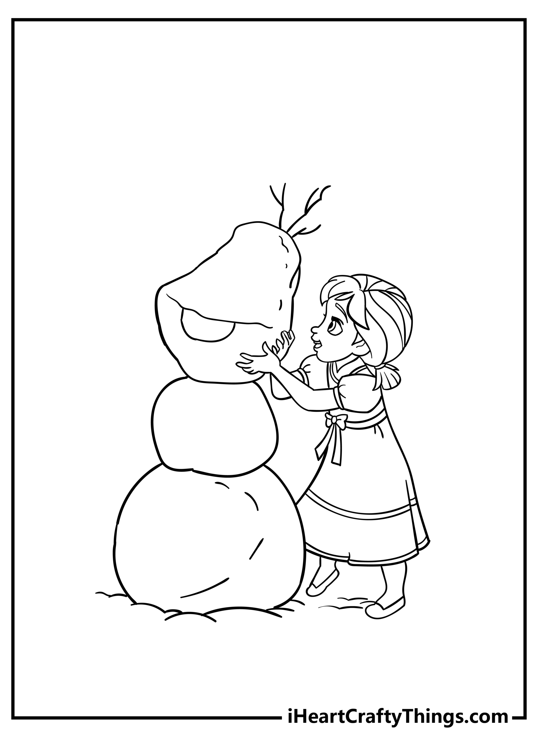 Anna And Elsa Free Coloring Pages