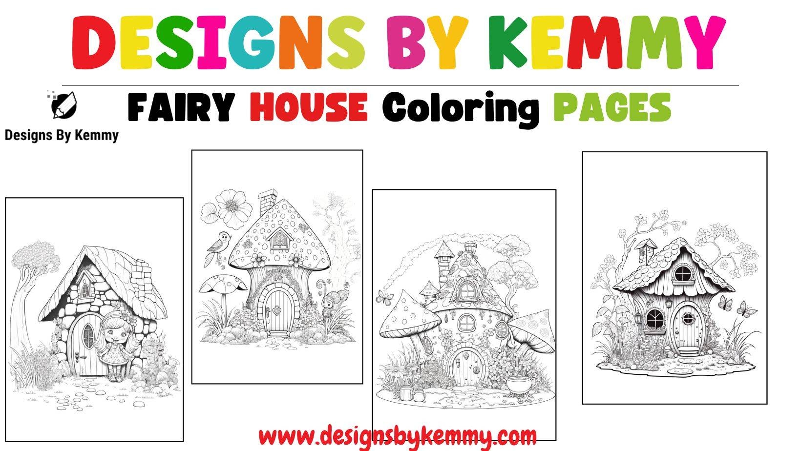 Fairy House Coloring Pages Free Printables ColorfulFam Free Premium Coloring Pages For The Whole Family