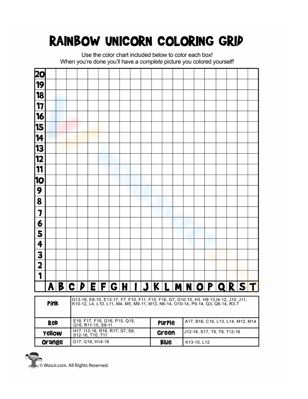 Fall Grid Coloring Pages Mystery Picture Activities Teaching Worksheets Library
